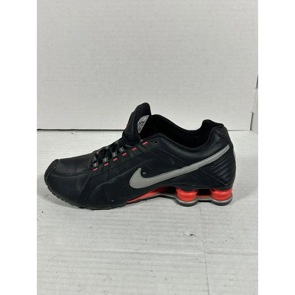 Nike Shox Junior Black Metallic Silver Red Running Shoes 454339-016 Womens 9.5